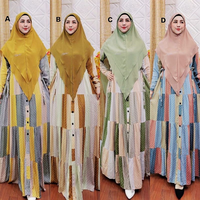 Gamis Jeans / Maxy Jeans EVT / HOMESET CUPIN 13 BY CUPIN (READY)