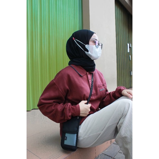 hanging wallet kartu hp transparan pria dan wanita