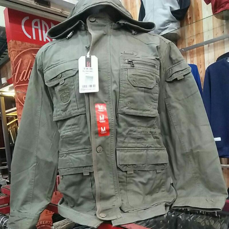 Jacket abu badak cardinal casual original