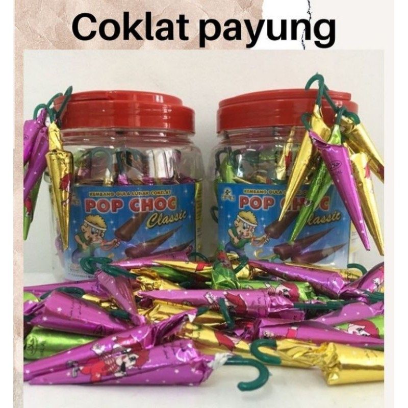 

PERMEN COKLAT PAYUNG (Pop Choc classic / ninja Chocolate)