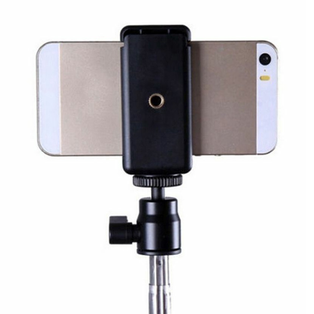 【TERSEDIA &amp; COD】Hitam Adjustable Adapter Bracket Klip Telepon Tripod Bracket Ponsel iPhone # 261141322