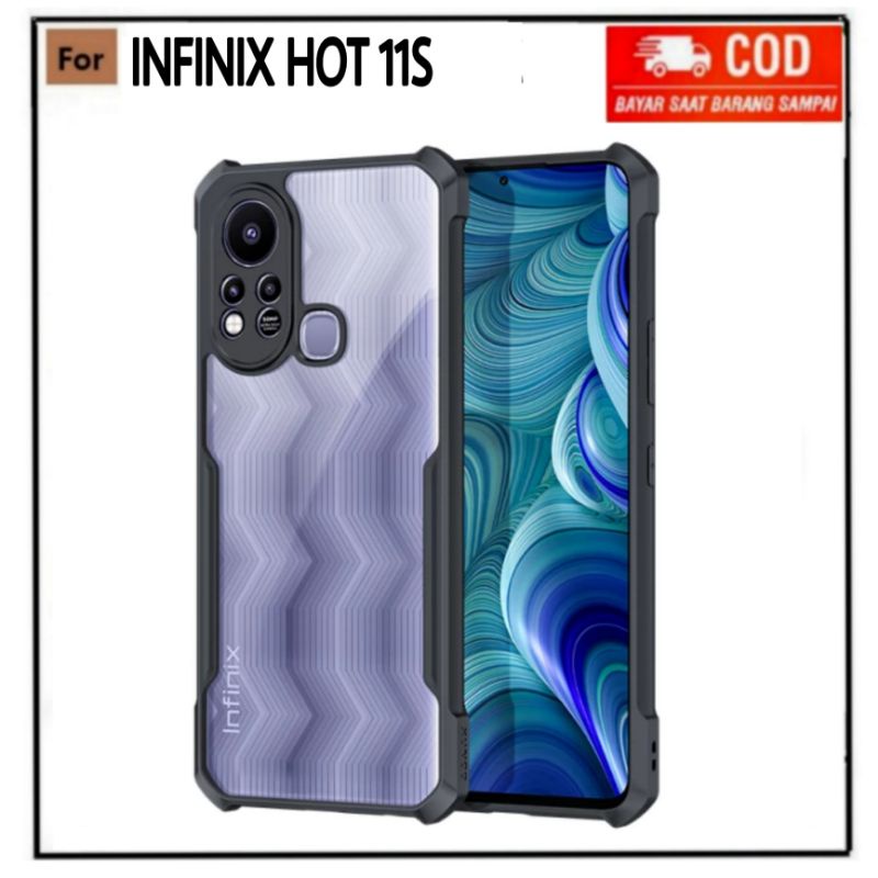 Case Infinix Hot 11s 11 10 Play 10s 10  Anti-fall Airbag Case Shockproof Tranparan Protect Camera