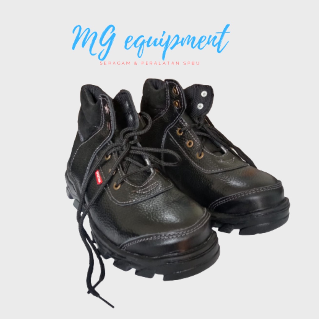 Sepatu Pria Wanita Boot Safety Kulit