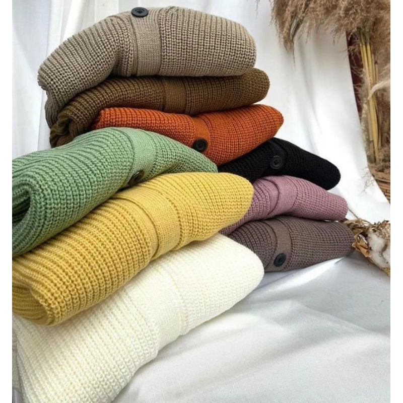 MALIKA CARDY OVERSIZE / Cardigan Rajut Oversize / Baju Rajut / Cardi Crop-7