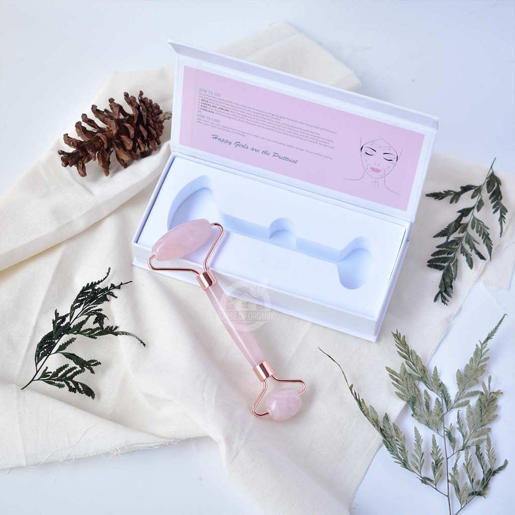 Indoganic Rose Quartz Facial Roller