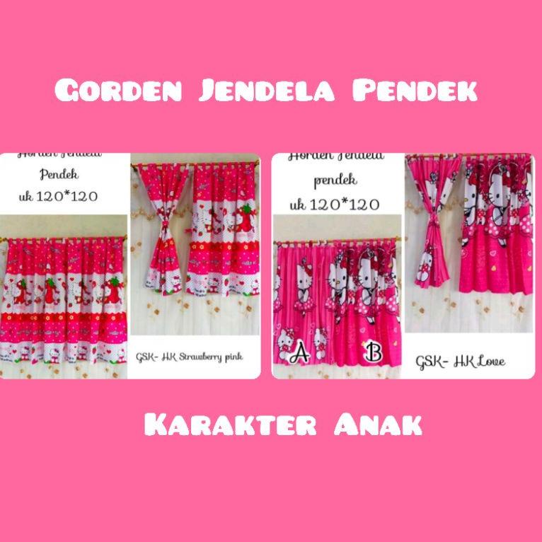 GORDEN JENDELA PENDEK PEREKAT 120x120 KARAKTER ANAK KAMAR TIDUR RUANG TAMU –KTI.26Au22ᴳ