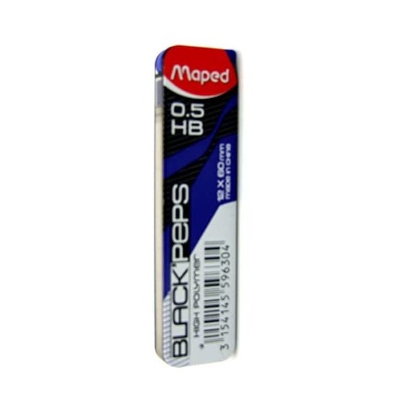 

Maped Pencil Lead isi Pensil Mekanik HB 0.5 mm x12 - Box