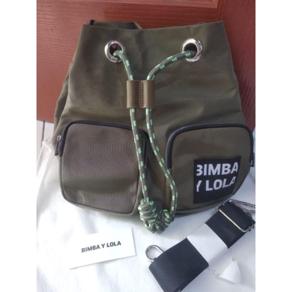 Bimba Y Lola bucket serut hijau army khaki BYL