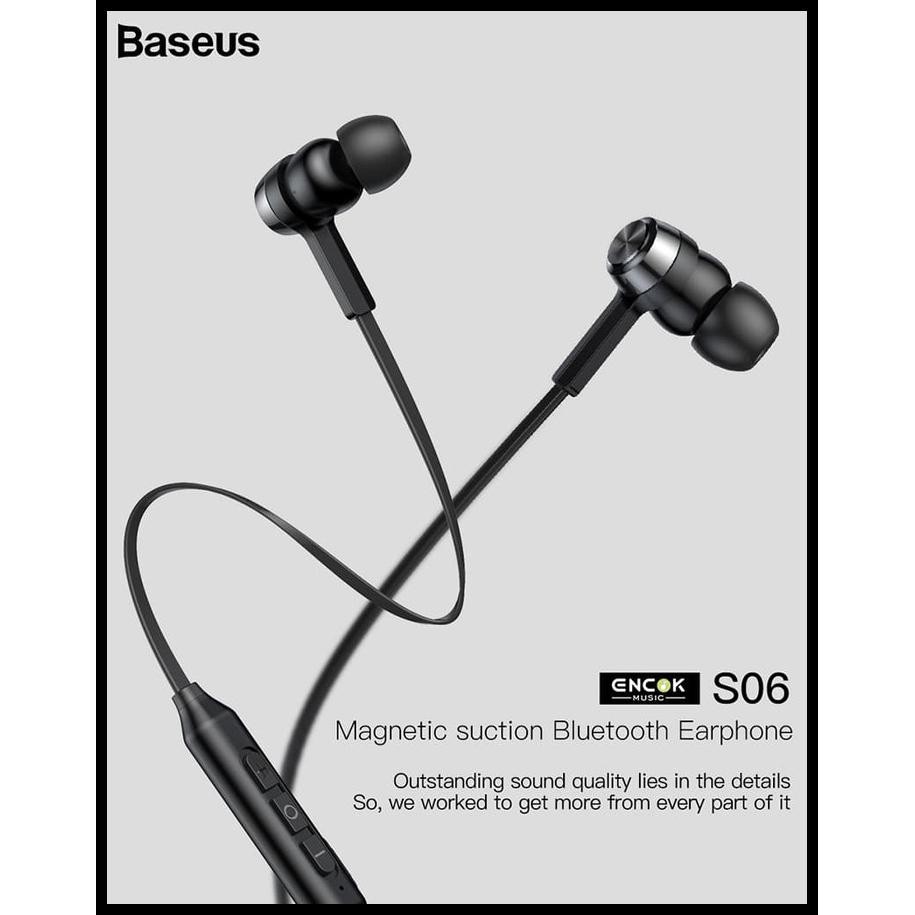 BASEUS S06 BLUETOOTH EARPHONE ENCOK MAGNETIC - ORIGINAL BNIB