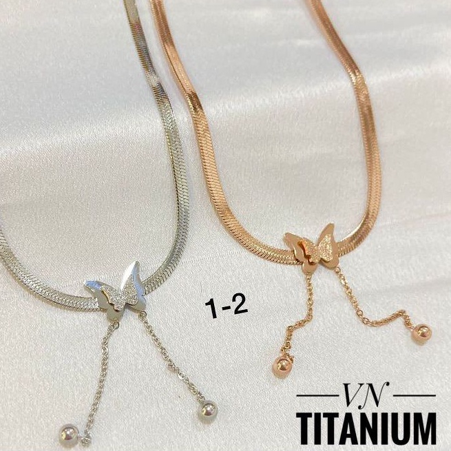 Kalung titanium kupu 08RA