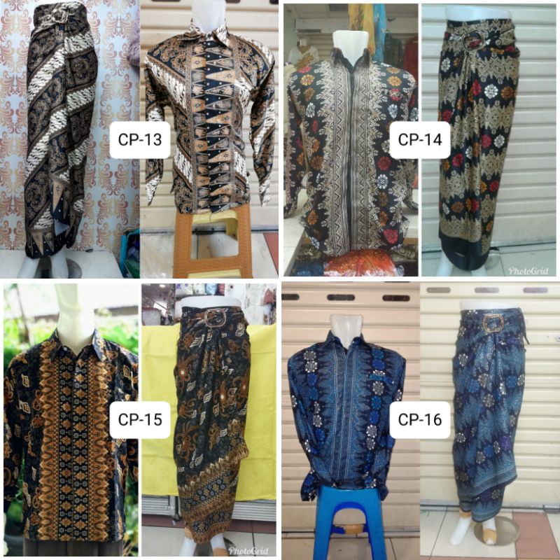 [36 Motif - Terlengkap] Rok Lilit dan Kemeja Pria / Couple Lilit / Couple Batik/