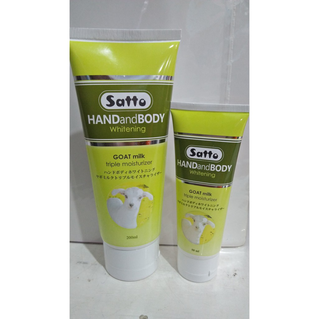 Satto Hand &amp; Body Whitening Goat Milk Triple Moisturizer