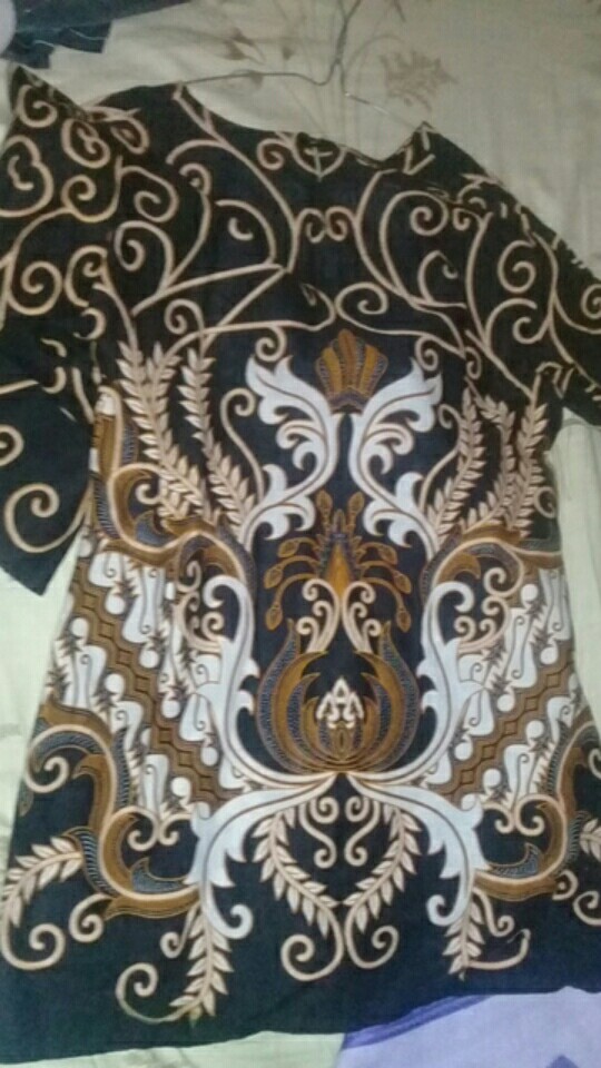 Batik Couple Keluarga Sania Ruffle Ori Ndoro Jowi Dnt Motif Kujang Putih