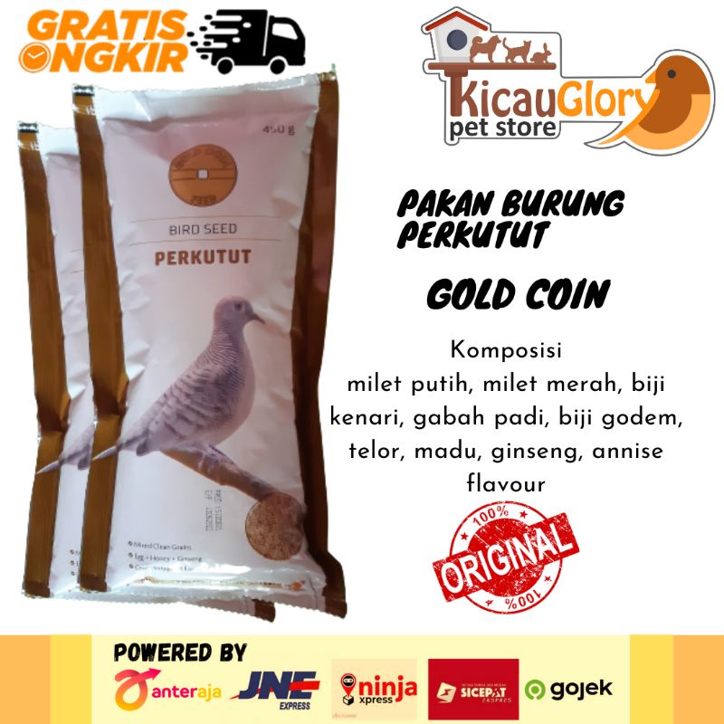 Pakan Burung Perkutut Gold Coin Gold Koin Perkutut Bird Seed Milet Lovebird LB