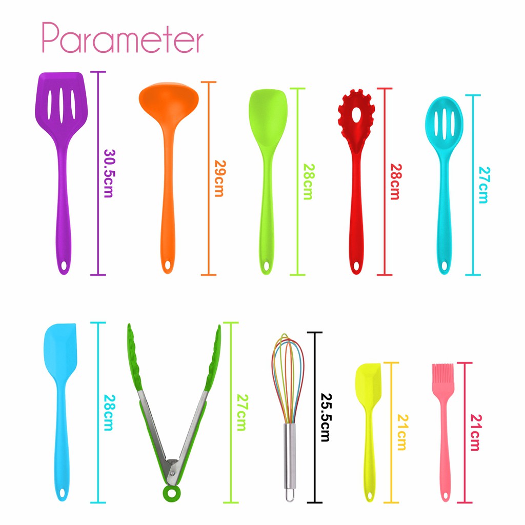 Silicone Spatula 10 in 1 SET BPA-Free