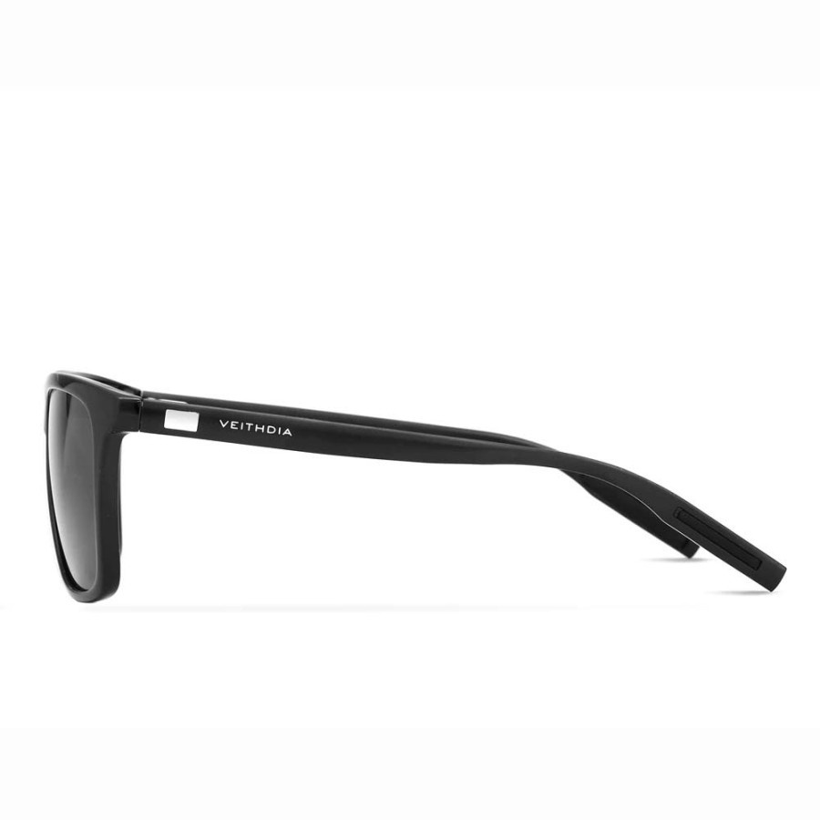 Veithdia Kacamata Retro UV Polarized Photochromic Sunglasses - 6108 - Black/Gray