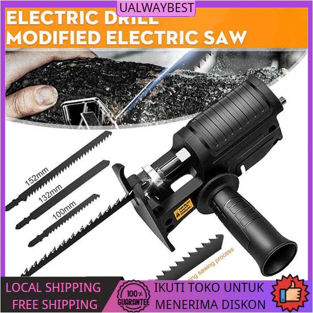 FLASH SALE/Gergaji Mesin Adapter reciprocating Jigsaw / tambahan jig saw mesin bor tangan Gergaji Konektor/ambahan jig saw mesin bor tangan Gergaji Konektor