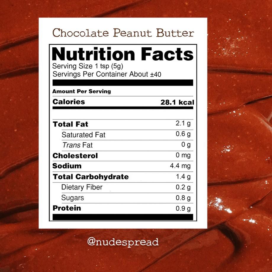 

0I9 NUDE Chocolate Peanut Butter 200g - Unsweetened Selai Kacang Dark Chocolate Vegan Spread 7O DLW