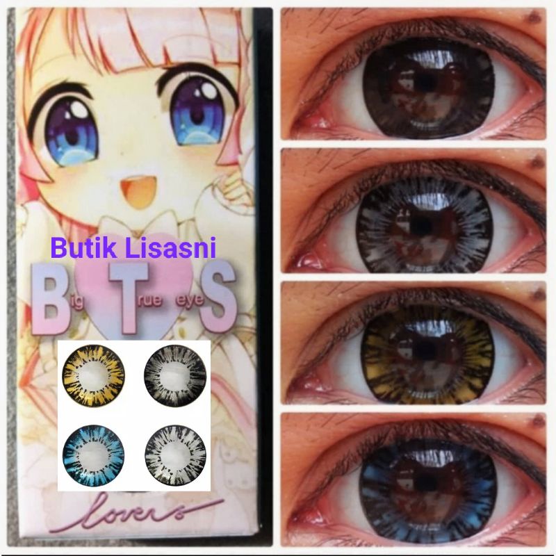 Softlens BTS Lovers Soflen warna natural grey blue black brown murah