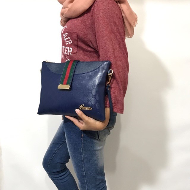 New Arrival  Tas Wanita Cewek Fashion Handbag Tas Import Gucci Clutch Murah Berkualitas