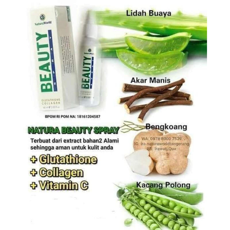 Natura Beauty Spray /Paket NaturaWorld/ Natura World 100% Original / Serum Wajah/ Pelembab Wajah