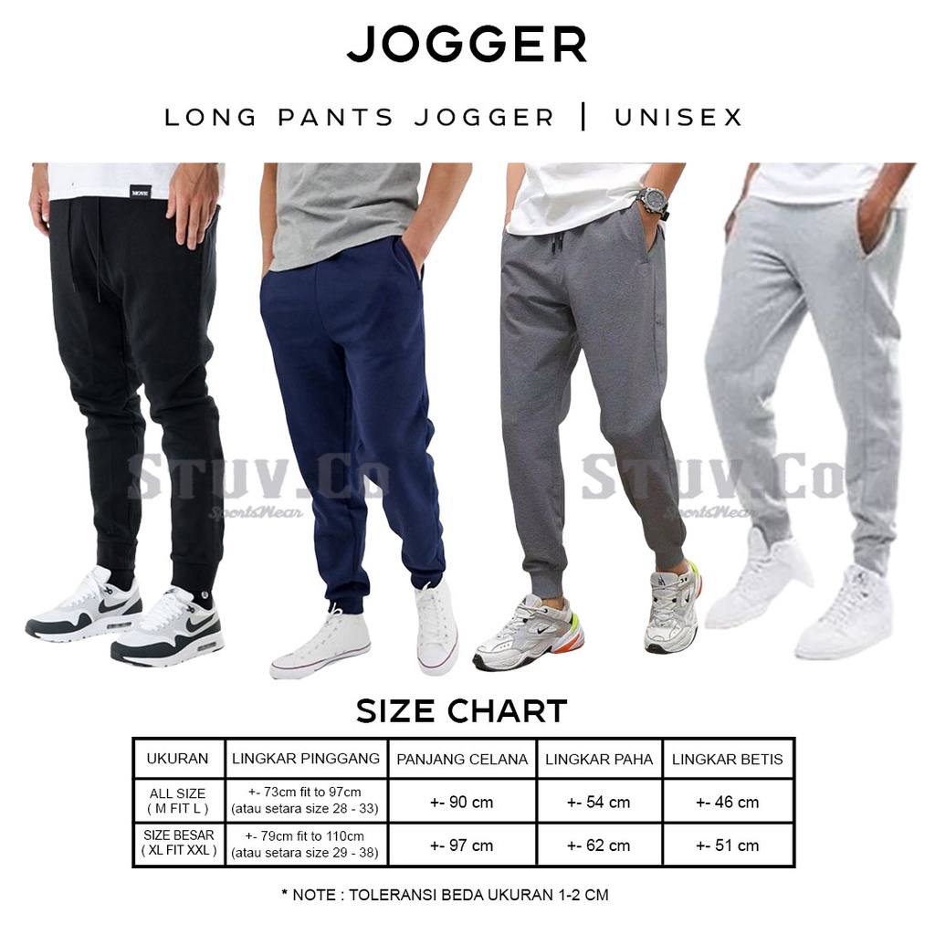 CELANA JOGGER PANTS BABYTERRY SWEATPANTS GYM FITNESS JOGGING LATIHAN OLAHRAGA PRIA WANITA