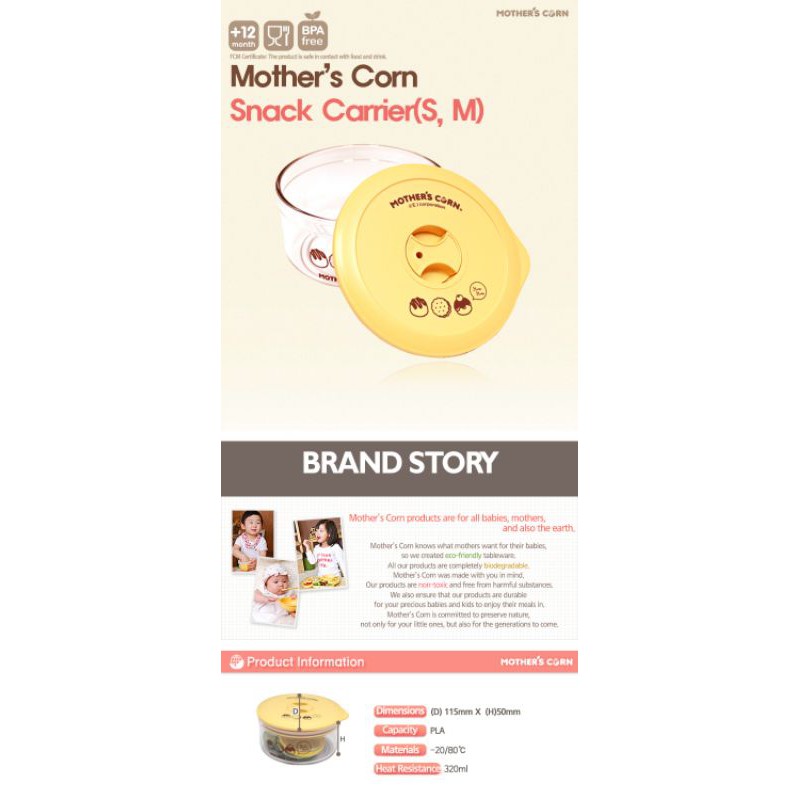 Mother's Corn Snack Carrier / Tempat Makanan