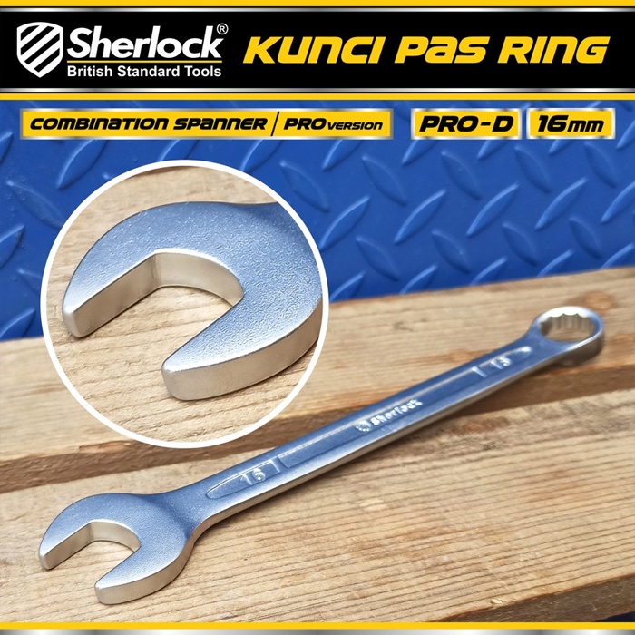 Kunci Pas Ring uk. 16 mm Original Sherlock (Pro-D Series) (1 Pcs)