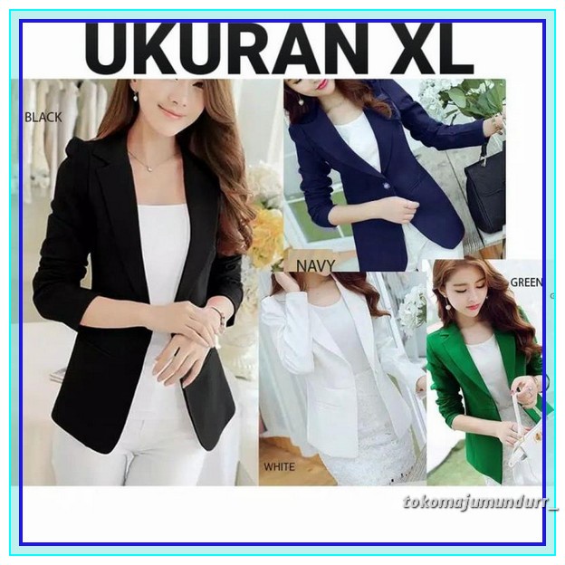 Blazzer Wanita Blazer Korea Casual Set Blazer Megumi Jaket Wanita Mi137 Stelan Agatha Blazer Navy Mi