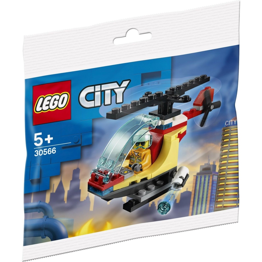 LEGO City - 30566 Fire Helicopter Set Building Kid Toy Play Pilot Police Model Air Plane Heli Cop Cr