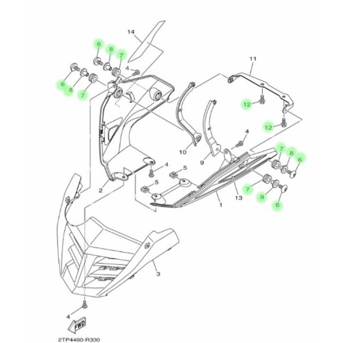 BAUT BRACKET COVER UNDER YAMAHA VIXION NEW NVA ORIGINAL
