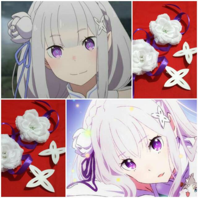 Jepit rambut Emilia Cosplay