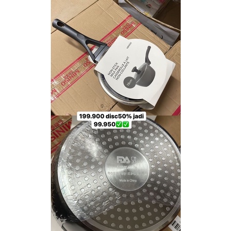 Panci miniso diameter 18cm sale dari 199.000 jadi 99.950