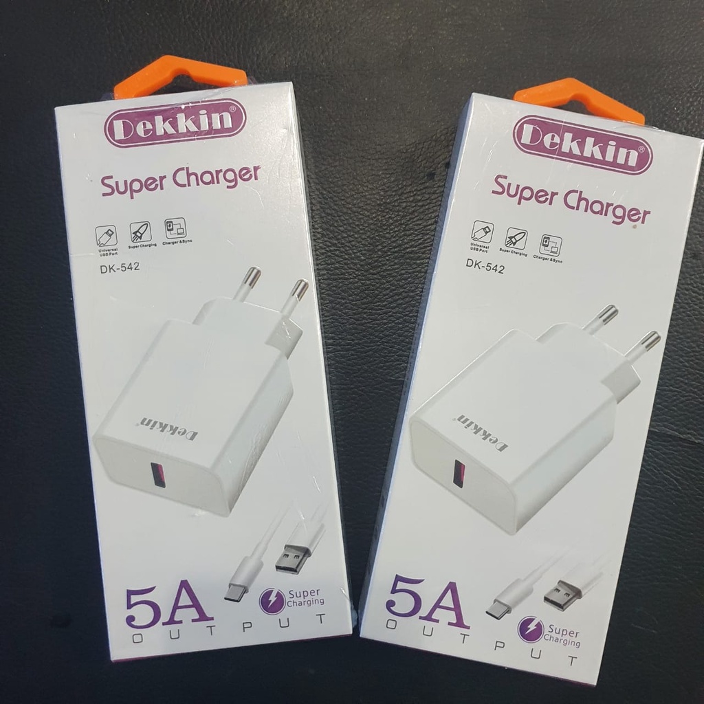 CHARGER DEKKIN DK 542 5A QUICK CHARGER QC 3.0+ FAST CHARGING + KABEL DATA