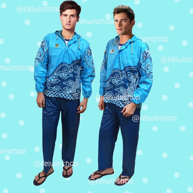 Jas Hujan Setelan Batik Dewasa Tiger Head Mega