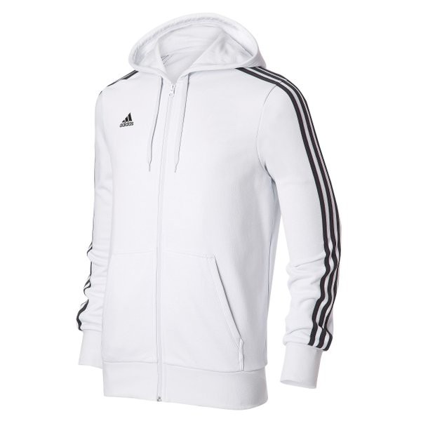 Jaket Adidas Tracktop Firebird pria - Hitam Strep putih Fleece