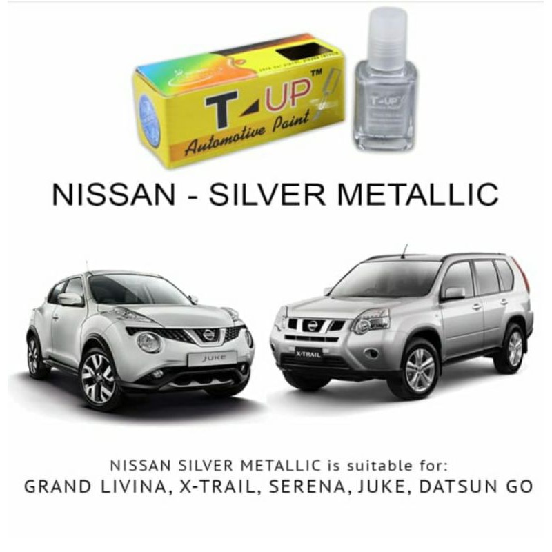 T-Up cat oles Nissan silver metallic contoh cat silver Nissan grand livina juke sample cat Serena