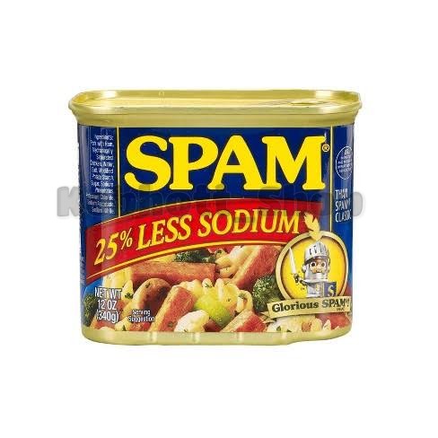 

Hormel foods Spam 20% less sodium than classic cornet ham 340gr kornet