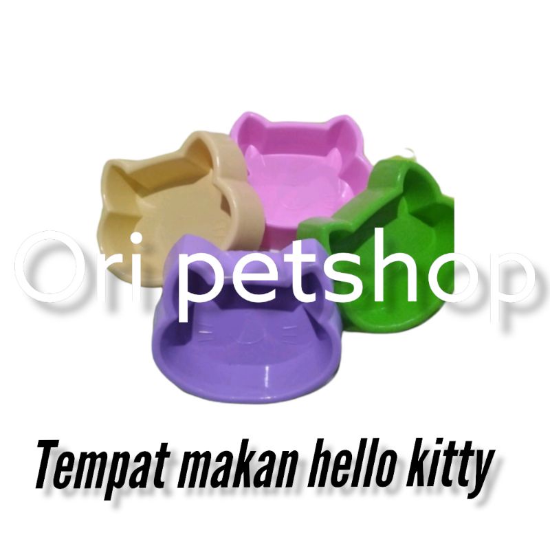 tempat makan minun kecil - kucing anjing single cub n kit hello kitty