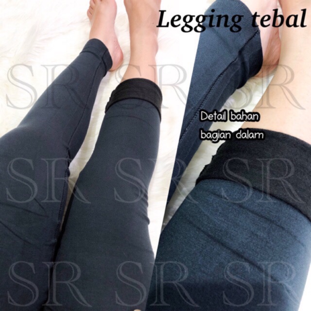 Legging Tebal Fleece Highwaist Import Premium Panjang Polos fit Jumbo