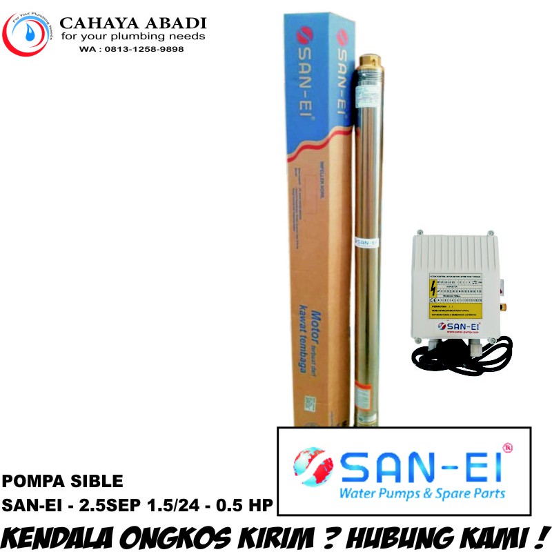 GROSIR - POMPA SIBLE 2.5 INCH - SAN EI 2.5 SEP 1.5/24 - 0.5 HP - 220 V - SUBMERSIBLE