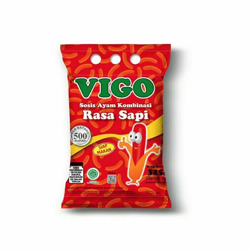 

Sosis Vigo Sosis Ayam Kombinasi Rasa Sapi isi 50 pcs