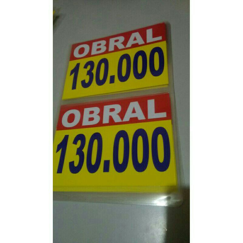 

Harga Obral Laminating /1Folio dapat 2 pcs / Hargaobral / Obralan / Bandrol Harga