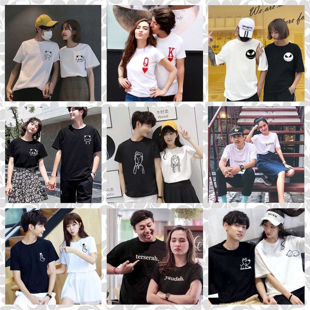 baju couple pasangan kaos kapelan kapel capel tshirt tumblr tee kembaran pacar M L XL katun