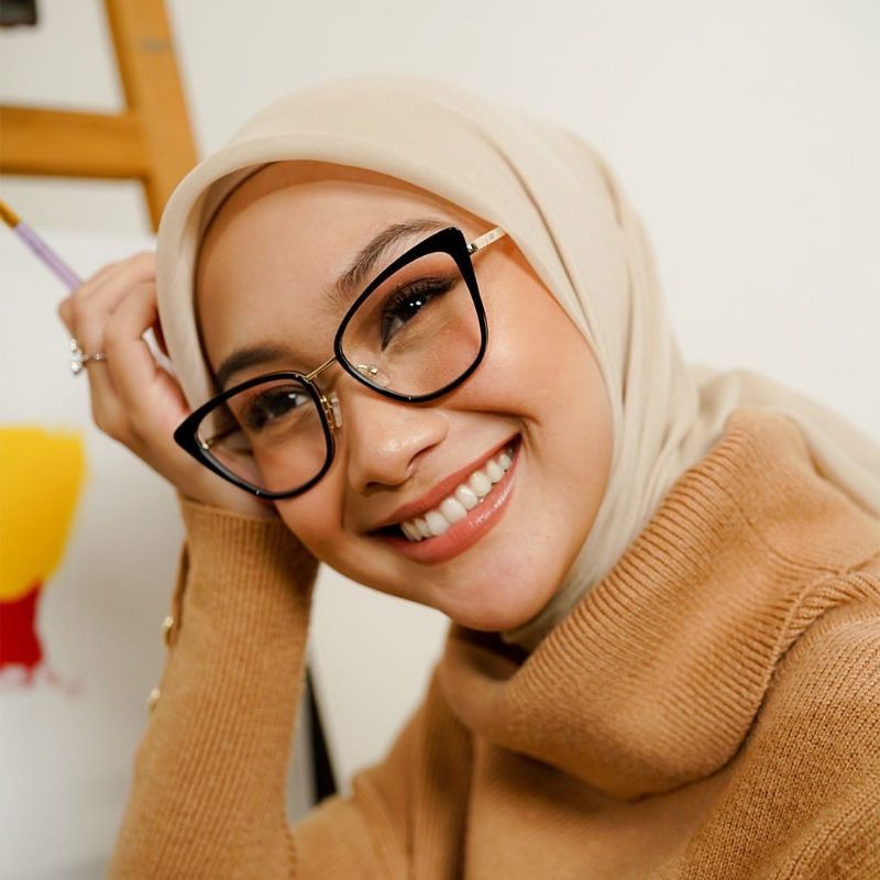 KACAMATA CAT EYE LENSA PHOTOCROMIC ANTIRADIASI BENING