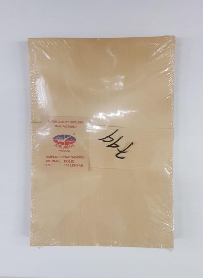 

AMPLOP AIRMAIL KRAFT FOLIO Q-1 (100pcs) TANPA LEM