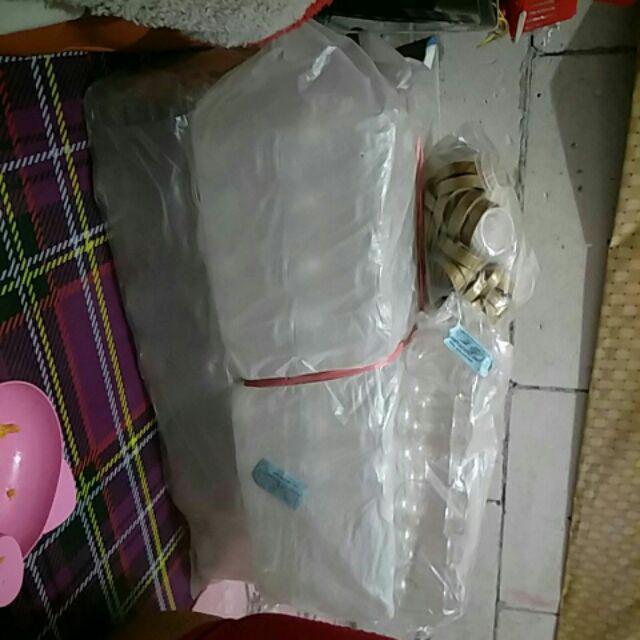 100pcs Botol / Toples Plastik Jar 200ml /sambal/permen/selai/bumbu/slime/pet Murah