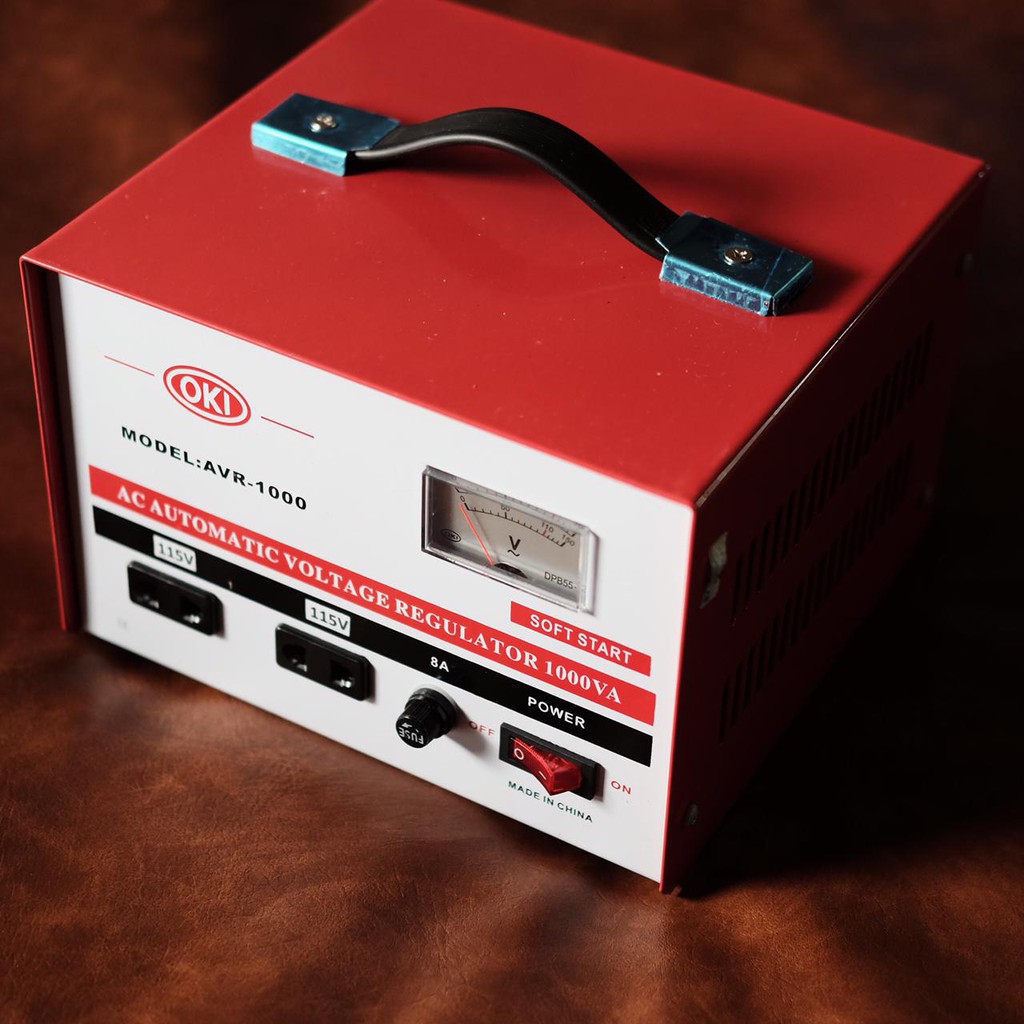 Stabilizer komputer Stabilizer listrik OKI AC Automatic Voltage Regulator Stavol OKI 1000