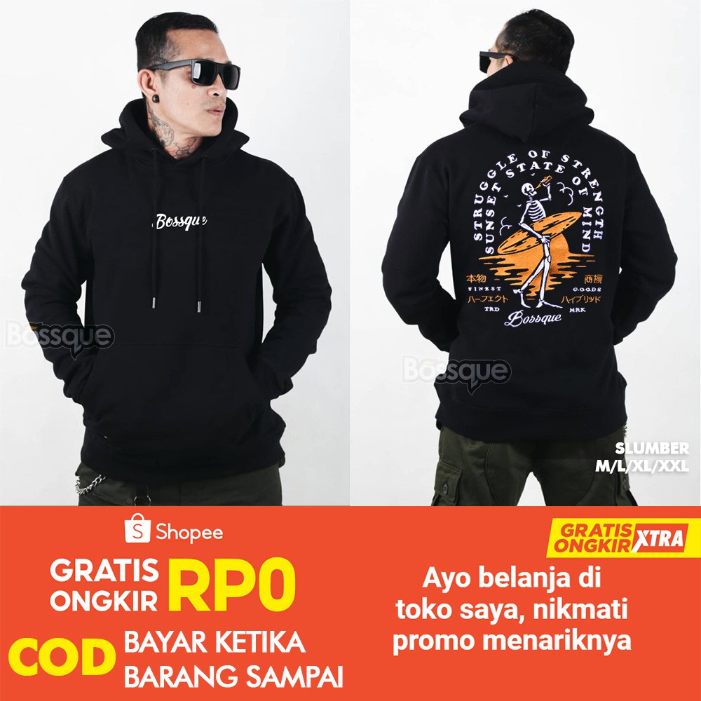 Bossque - Hoodie Bordir Mythology Jumper Sweater Pria Pullover Jaket Hoodie Pria Kremlin King Bear