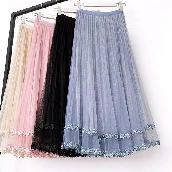 Rare Item<hxz-755   Rok tutu renda melati (COD BISA )